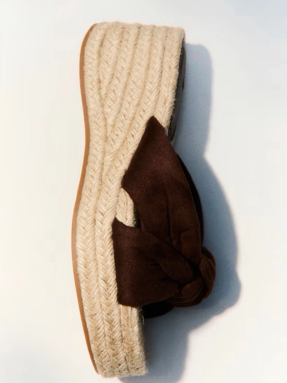 H&M Brown Knot Espadrille Platform Slide - Women